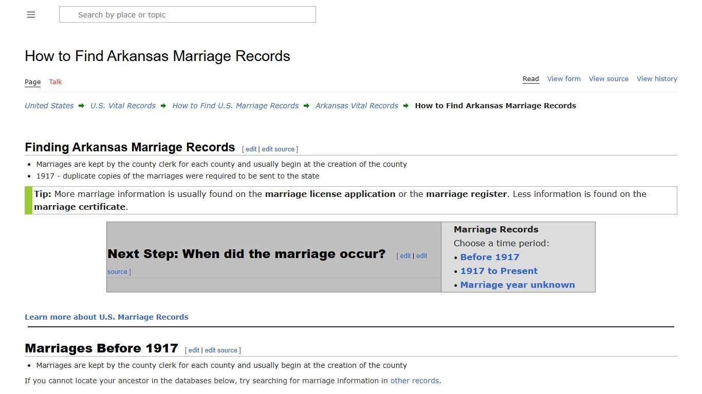 How to Find Arkansas Marriage Records • FamilySearch